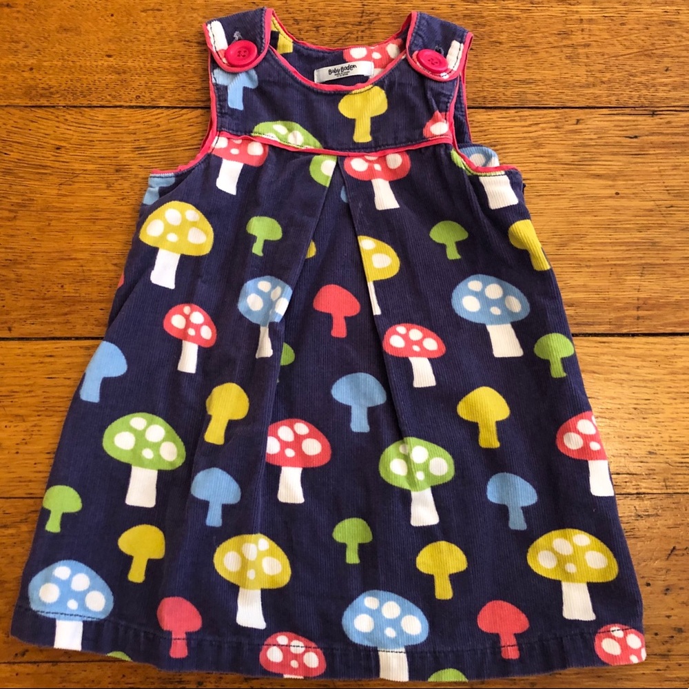 Epic Baby Boden magic mushroom pinafore dress